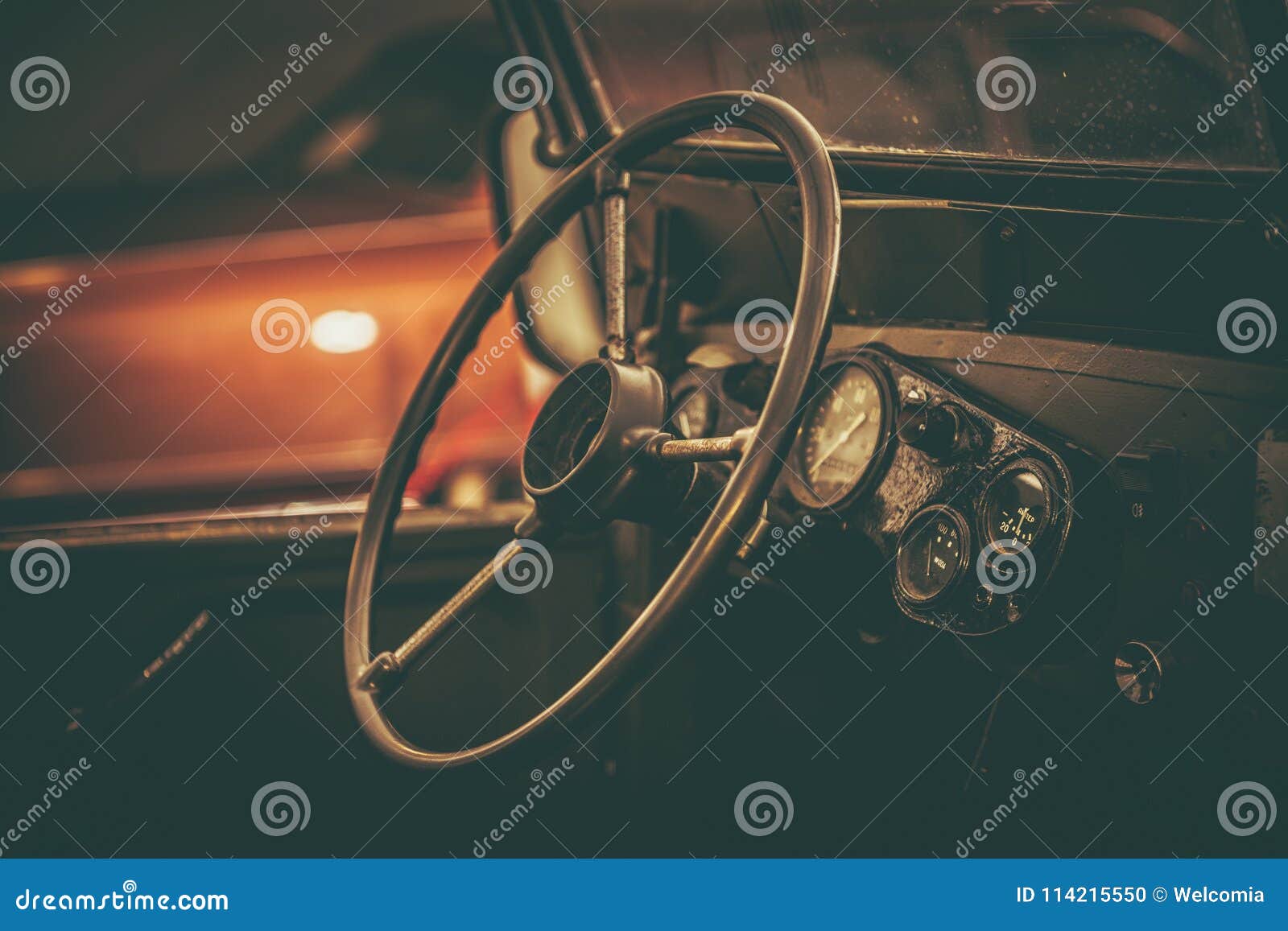 Aged Classic Car Interior Stock Photo Image Of Vintage
