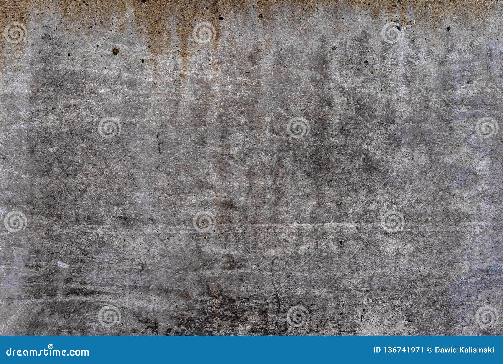 Aged Concrete with Orange Stains Patterns and Cracks High Quality