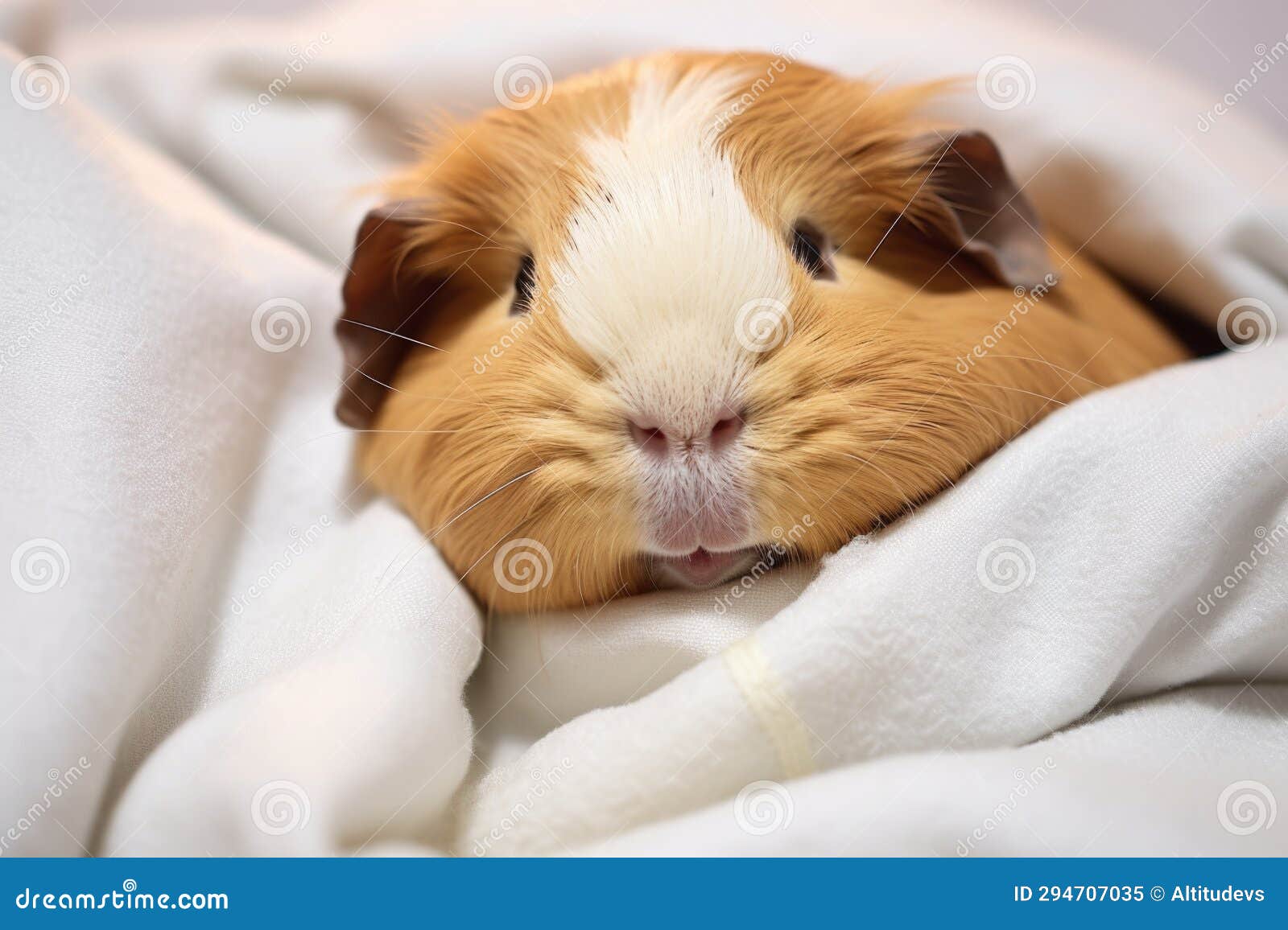 Aged Guinea Pig in Soft Bed Stock Image Image of generated, aged