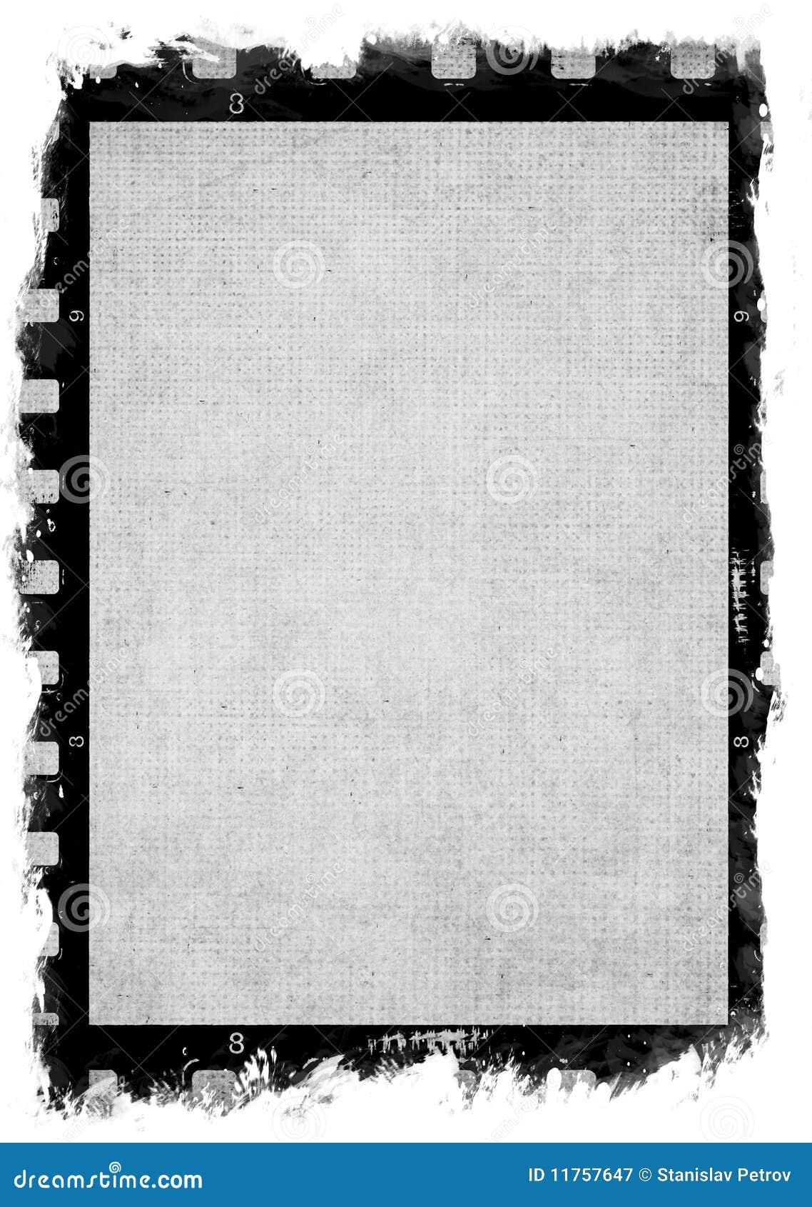 Aged paper  with film  strip stock illustration 
