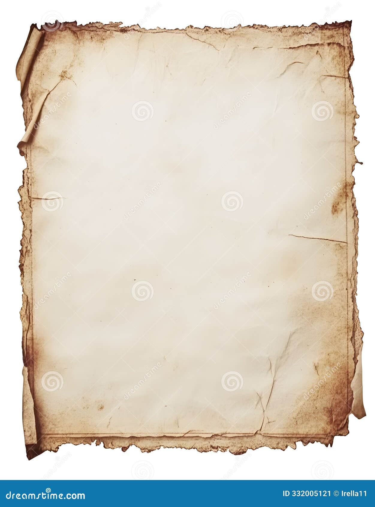 aged parchment paper with a vintage appearance and rustic edges, perfect for crafting or artistic projects in a warm