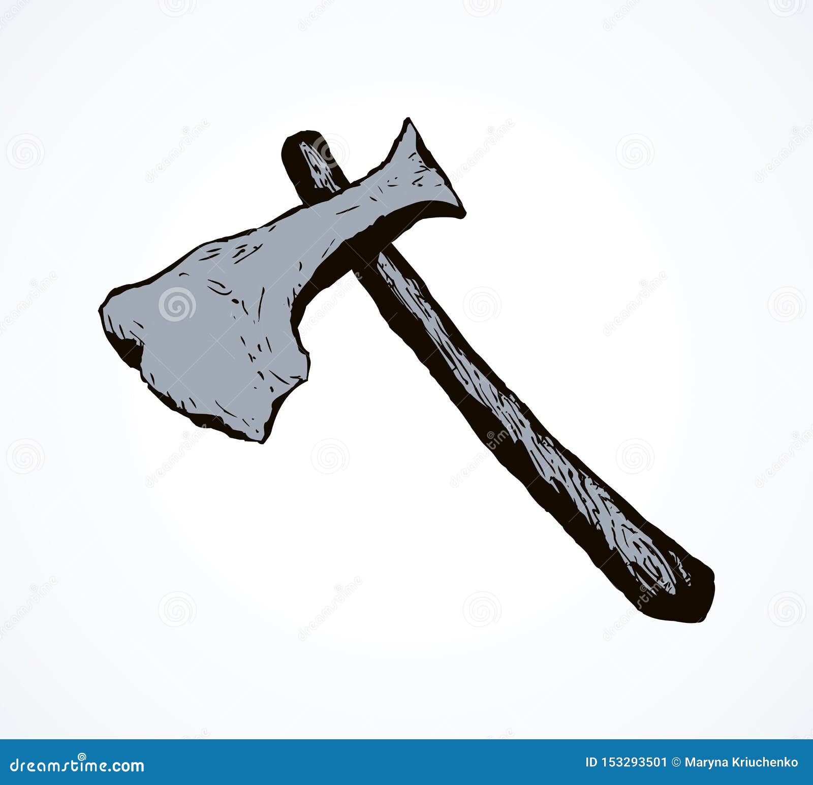 Axe. Vector in Engraving Style Stock Vector - Illustration of archaic,  copper: 153293501