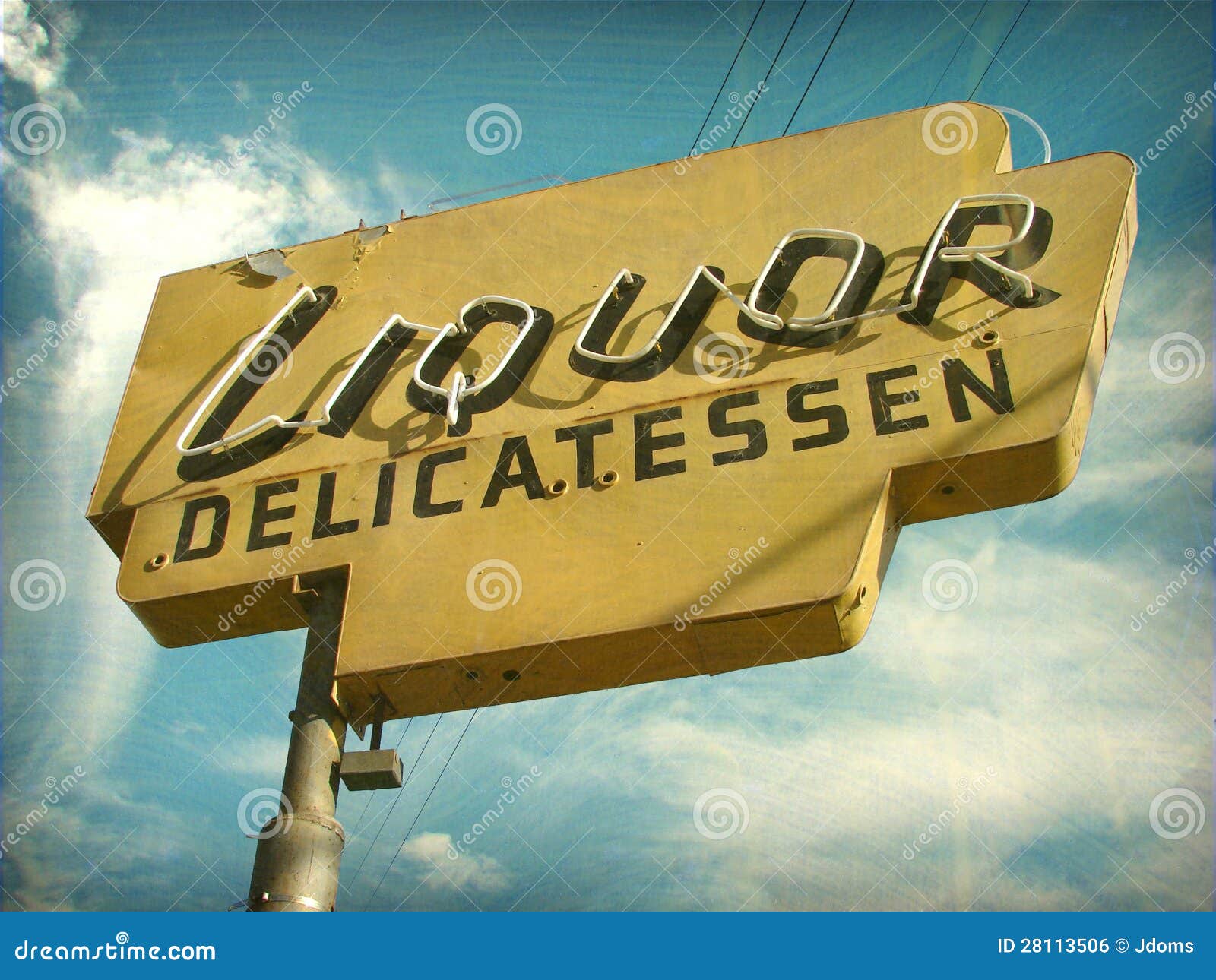 Aged Vintage Liquor Store Sign Stock Photo Image of liquor, california 28113506