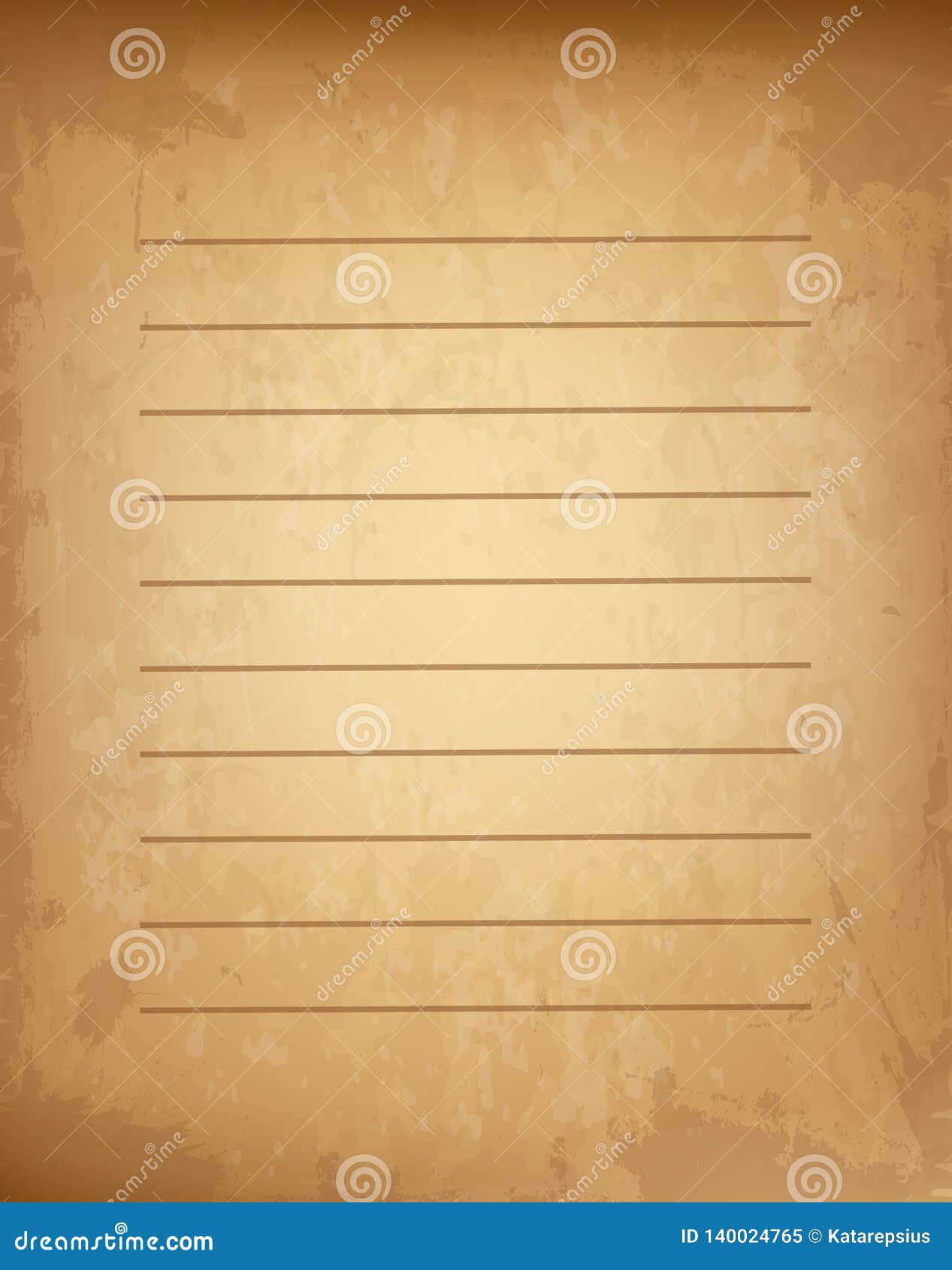 Agedlined Paper Parchment Papyrus with Empty Copy Space for Text Stock