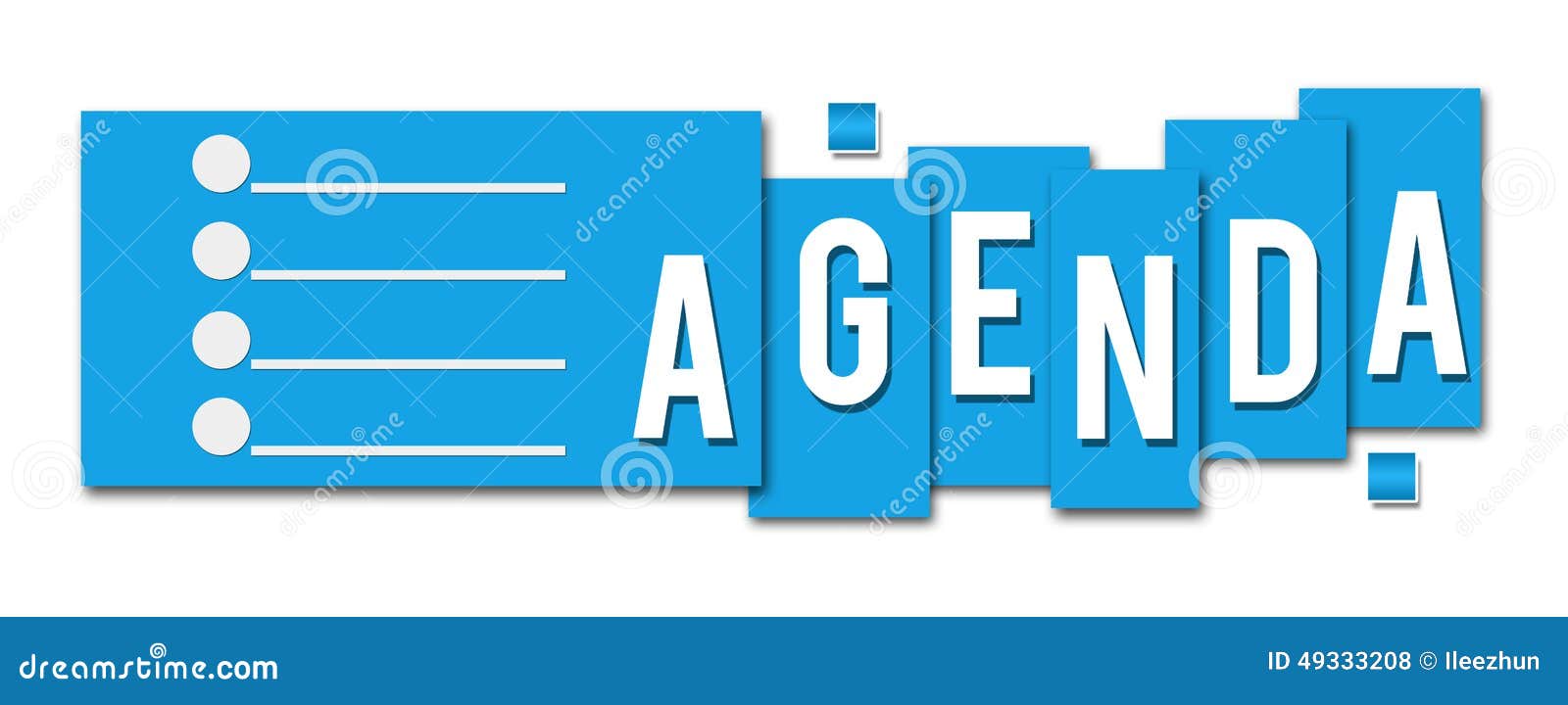 Agenda Blue Stripe Icon Stock Illustration - Image: 49333208