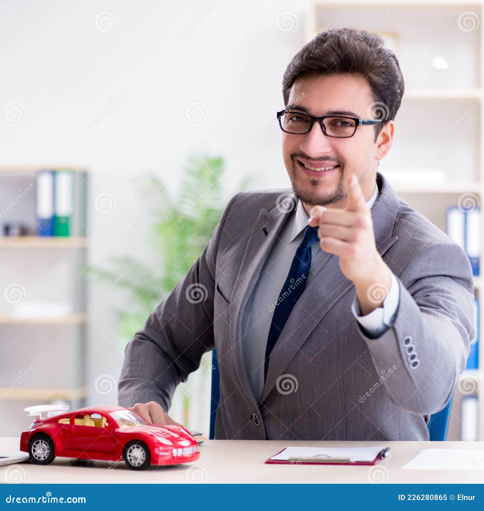 Agent Offering Car Motor Insurance Stock Image Image of businessman