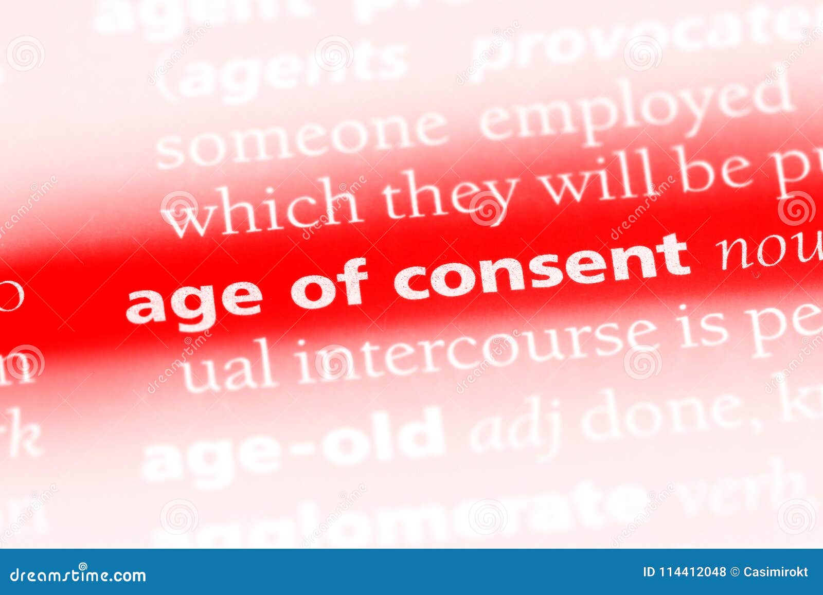 Ageofconsent stock photo. Image of text, definition 114412048
