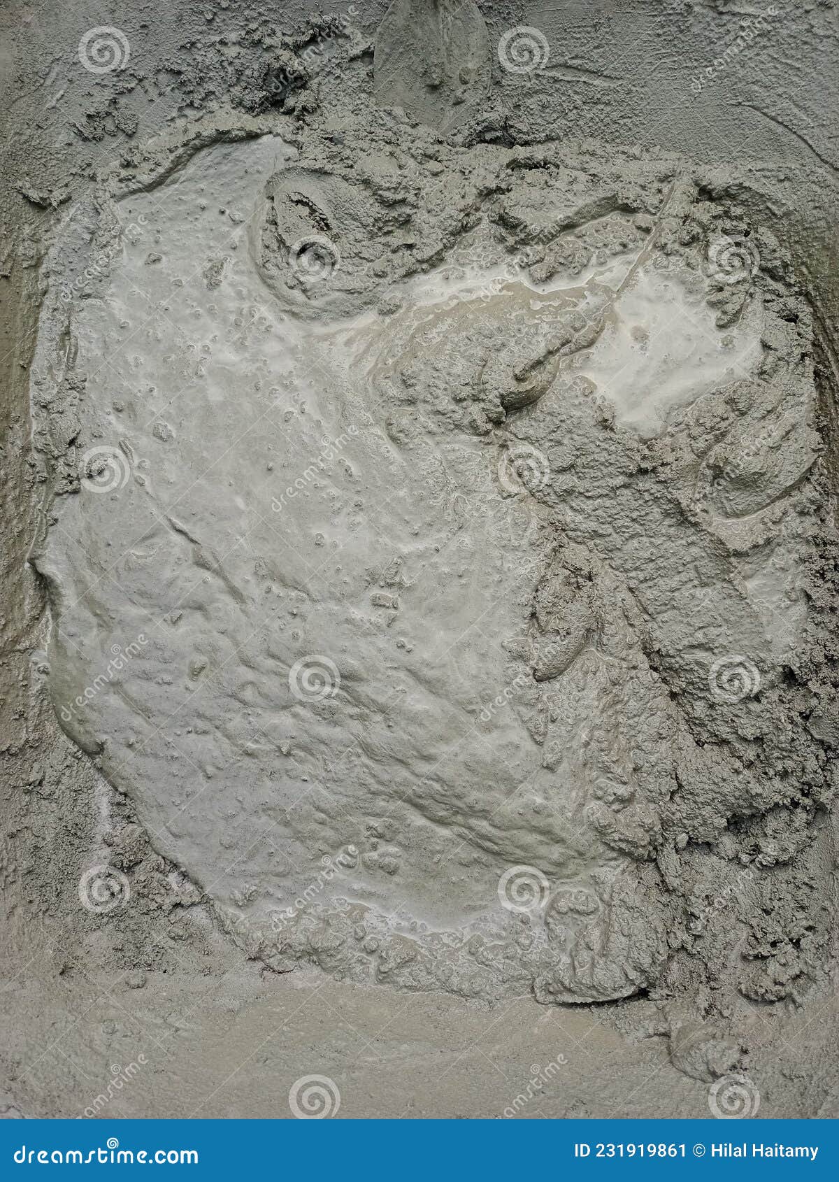 Aggregate Mixture of Cement, Sand, Water, Which Has Been Poured. Stock