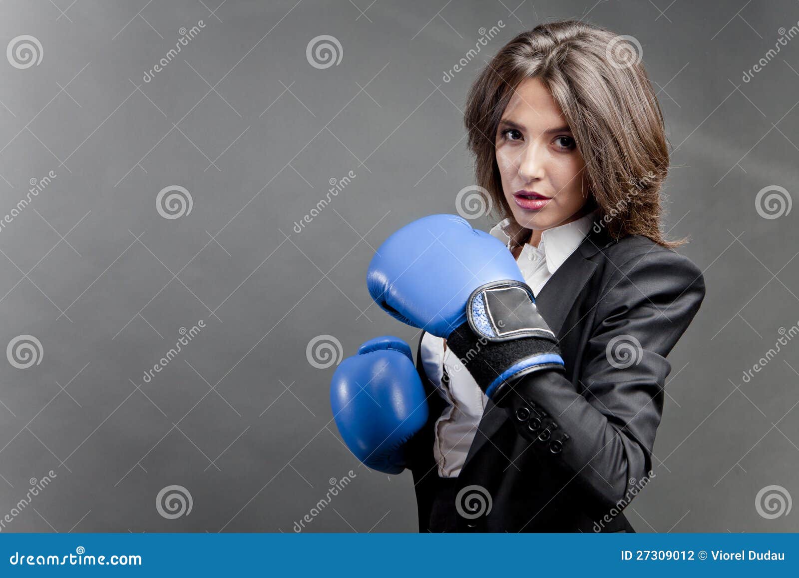 aggressive business woman
