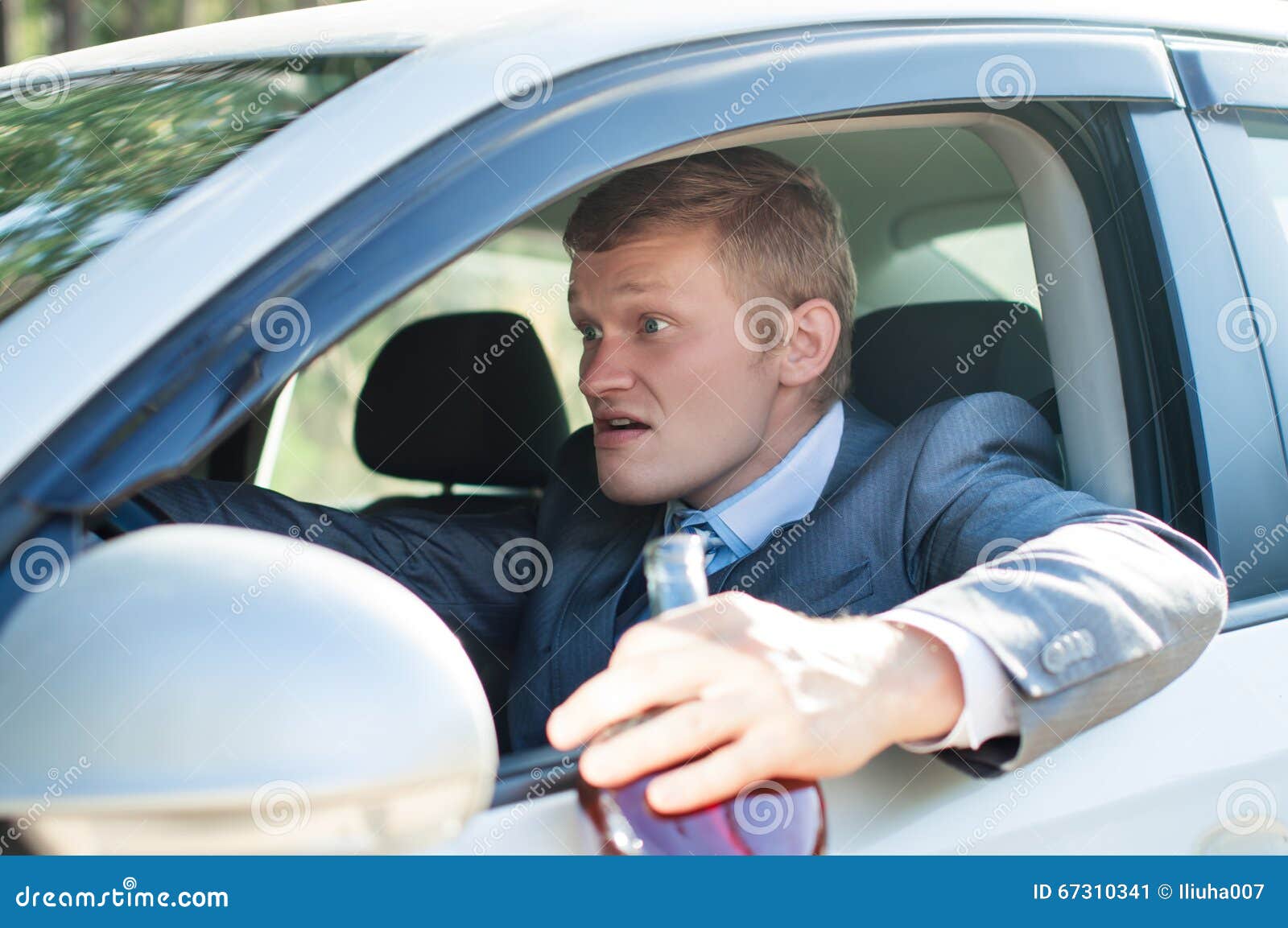 Aggressive Drunk Driver at the Wheel Stock Image Image of driving
