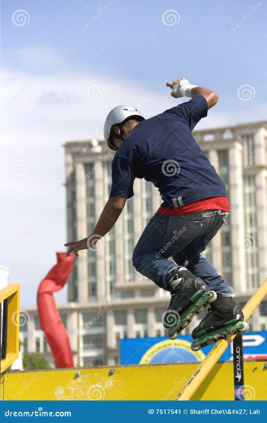 Aggressive Inline Skating (Handrail) Action Editorial Aggressive Inline Skating (Handrail) Action Editorial