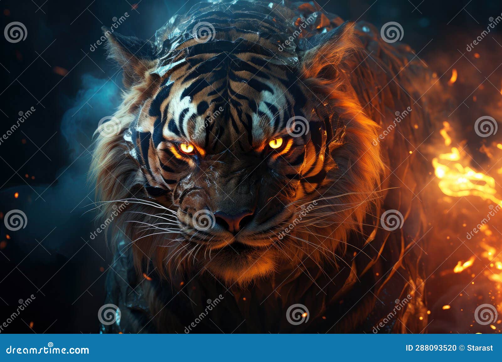 fire tiger wallpaper