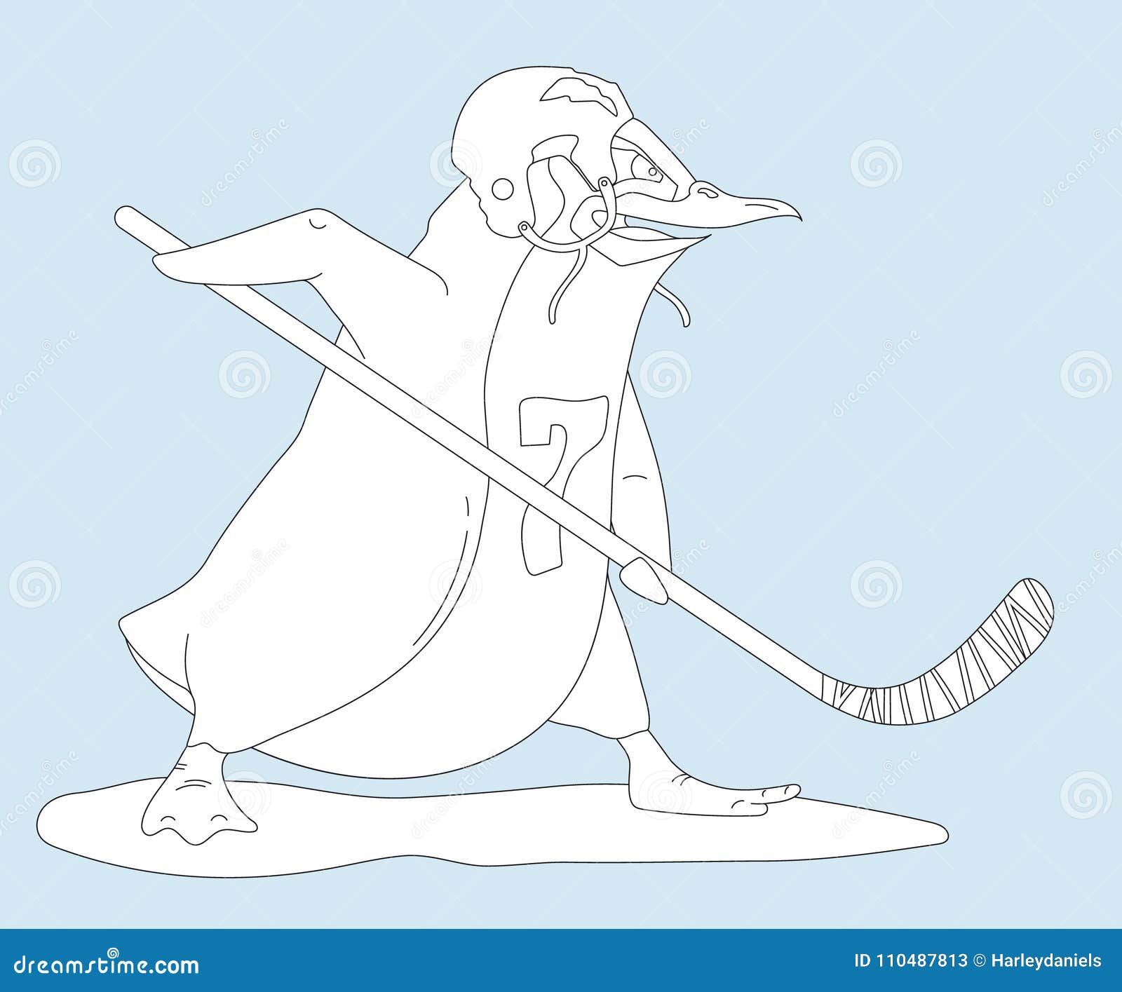 hockey coloring pages penguins