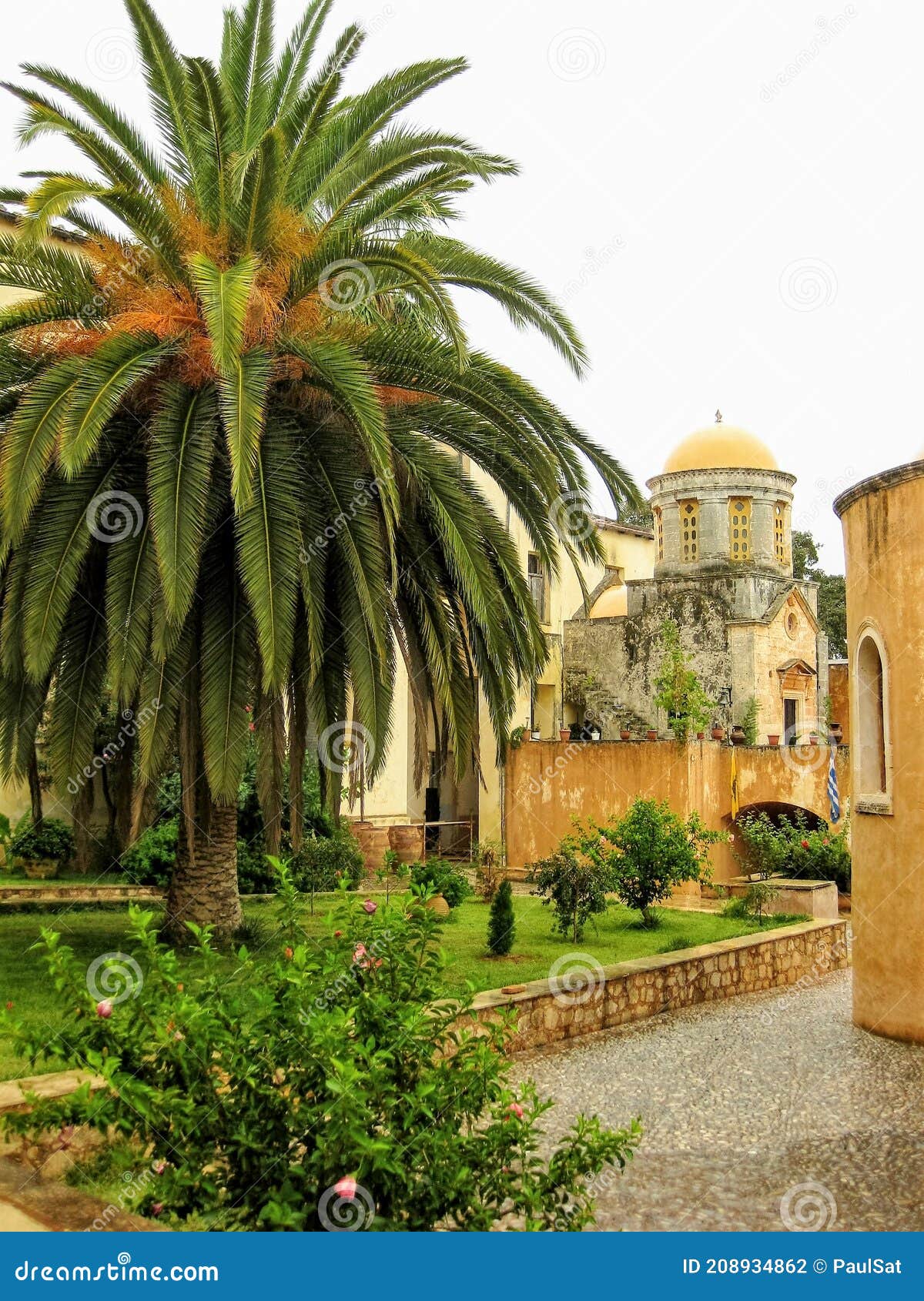 agia triada tzagaroli monastery in chania region on crete island greece