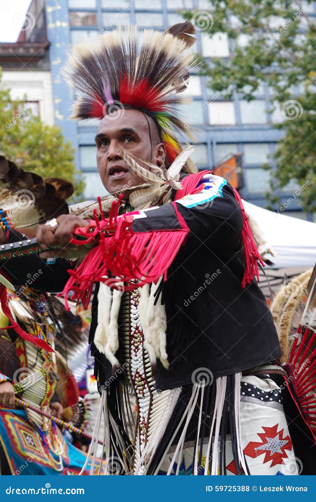 Agile Pow-wow Dancer of the Plains Tribes of Canada Editorial Stock ...