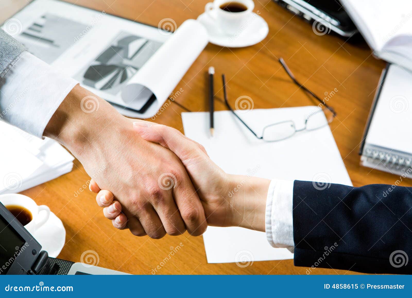 Agreement stock image. Image of economy, handshake, documents 4858615