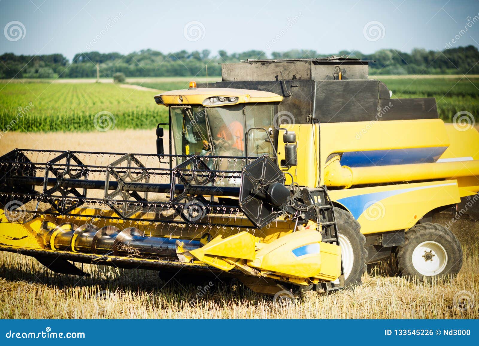 agricultura machine working in fields