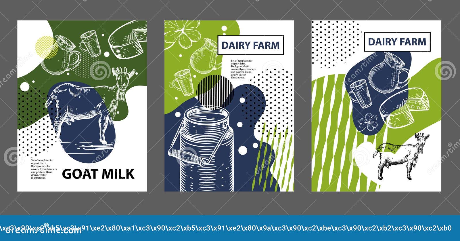 Agricultural Brochure Layout Design. an Example of a Backdrop for Milk