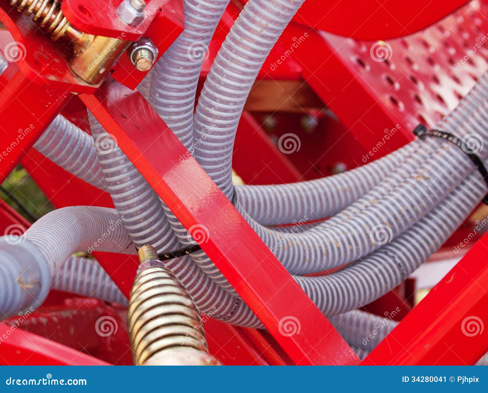 Agricultural Hydraulics stock image. Image of hosing 34280041
