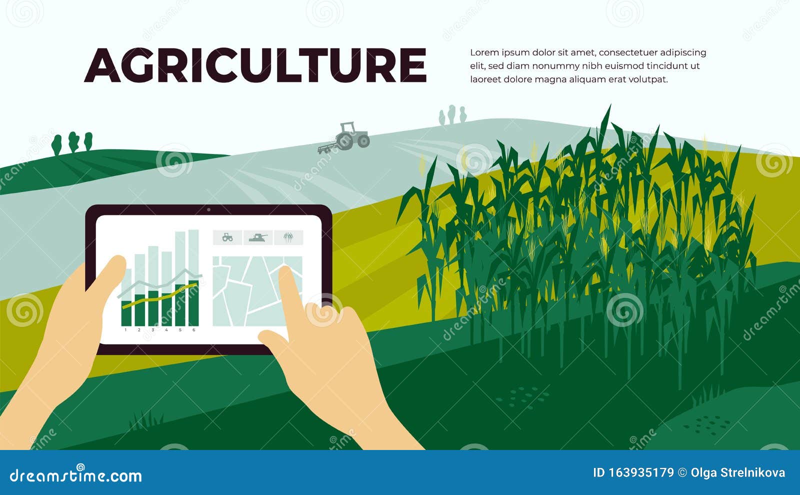 agriculture and analysis data by tablet