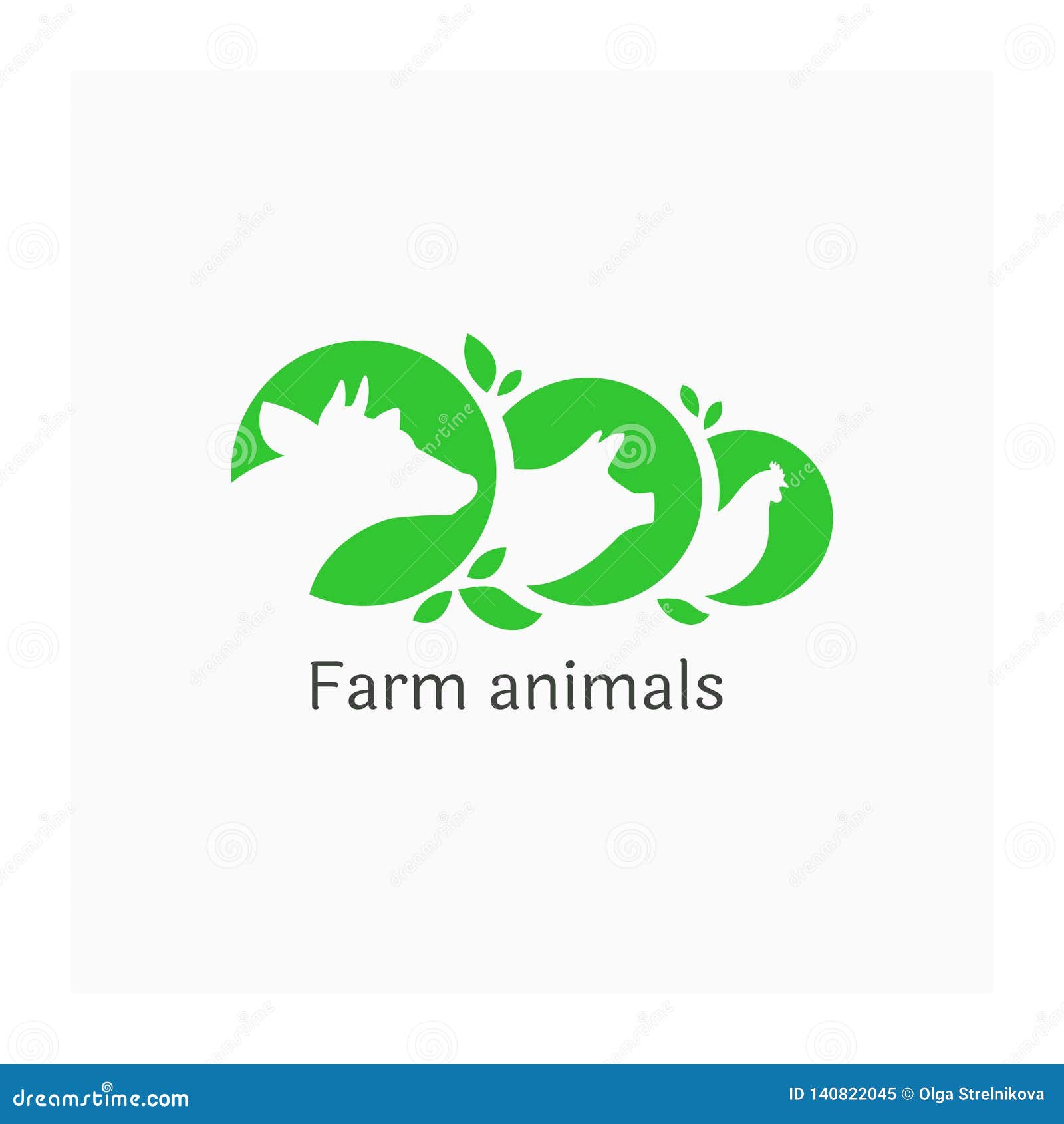 Logo with Farm Animals. Illustration of Cow, Pig and Chicken. Agricultural  Symbol. Icon for Farm Stock Vector - Illustration of insignia, concept:  140822045