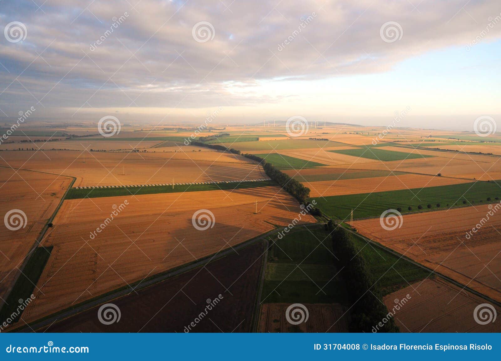 agriculture land from the sky in germany