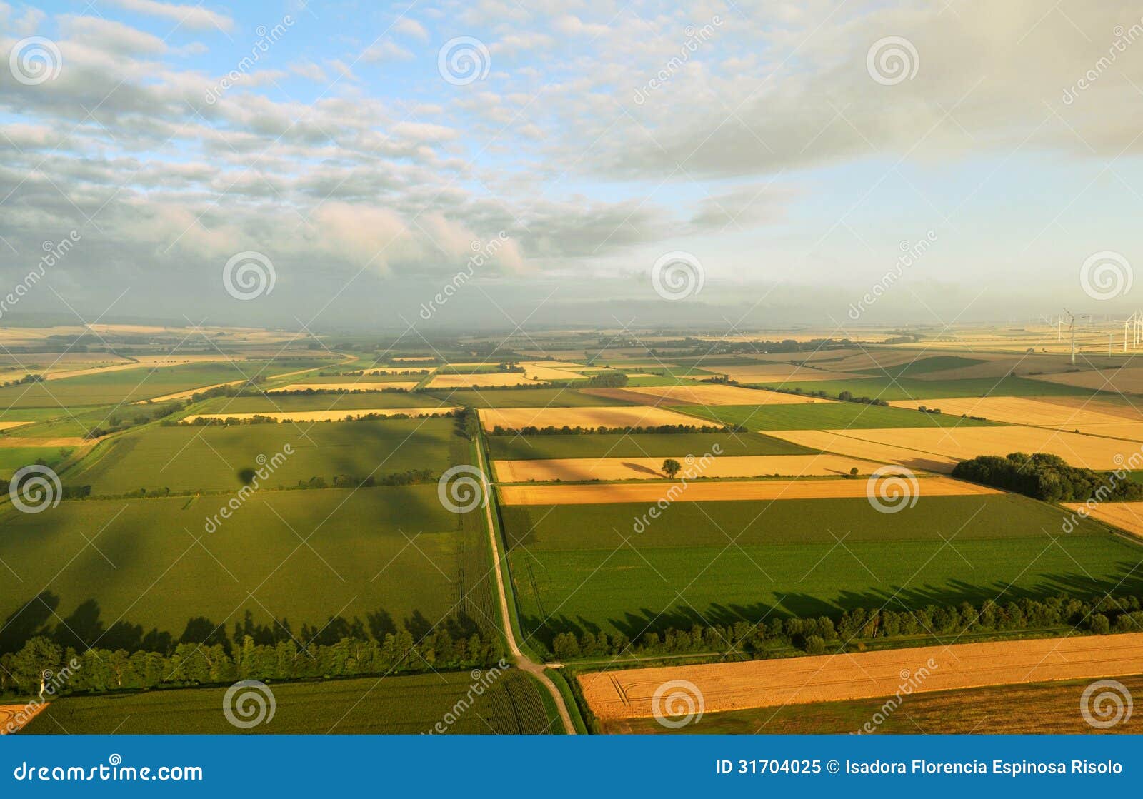 agriculture land from the sky in germany