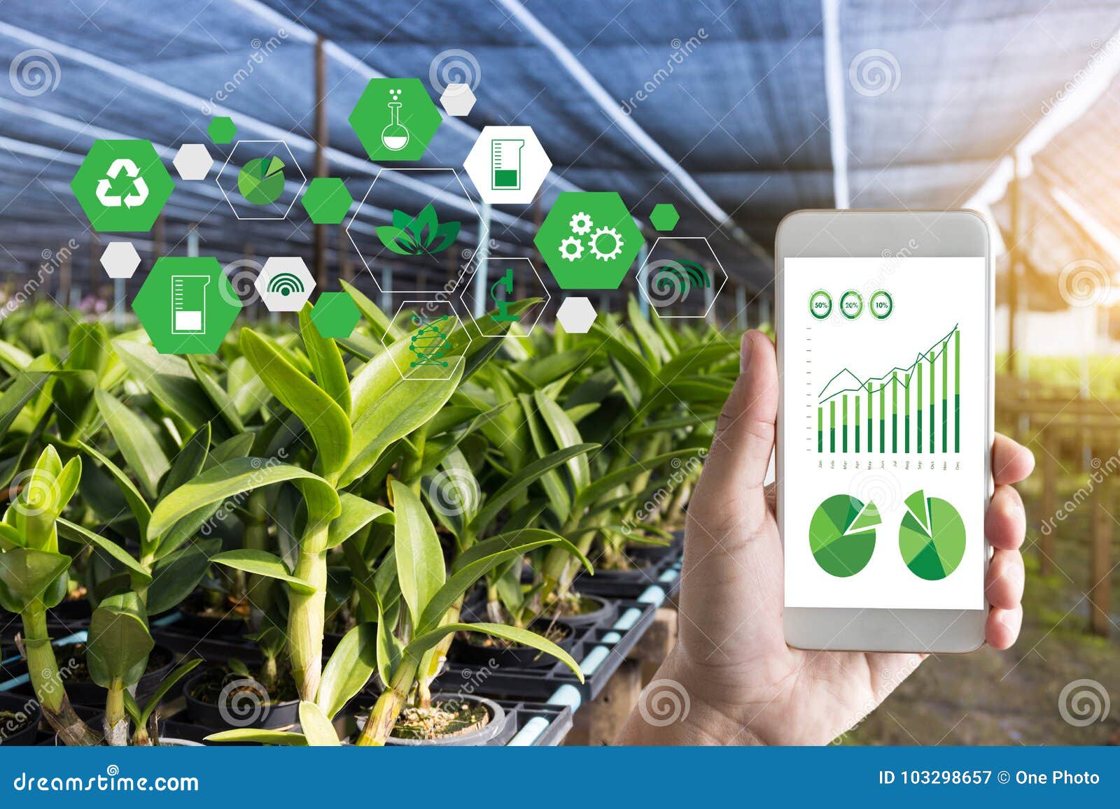 agriculture technology concept man agronomist using a tablet int