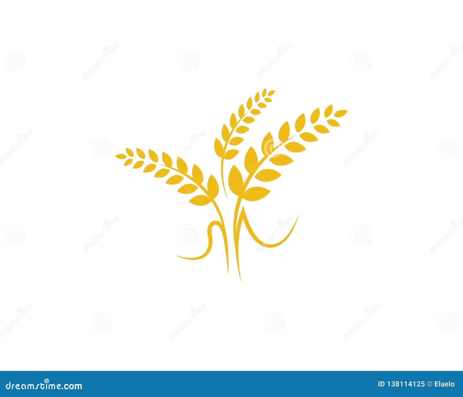 Agriculture wheat vector stock vector. Illustration of white - 138114125