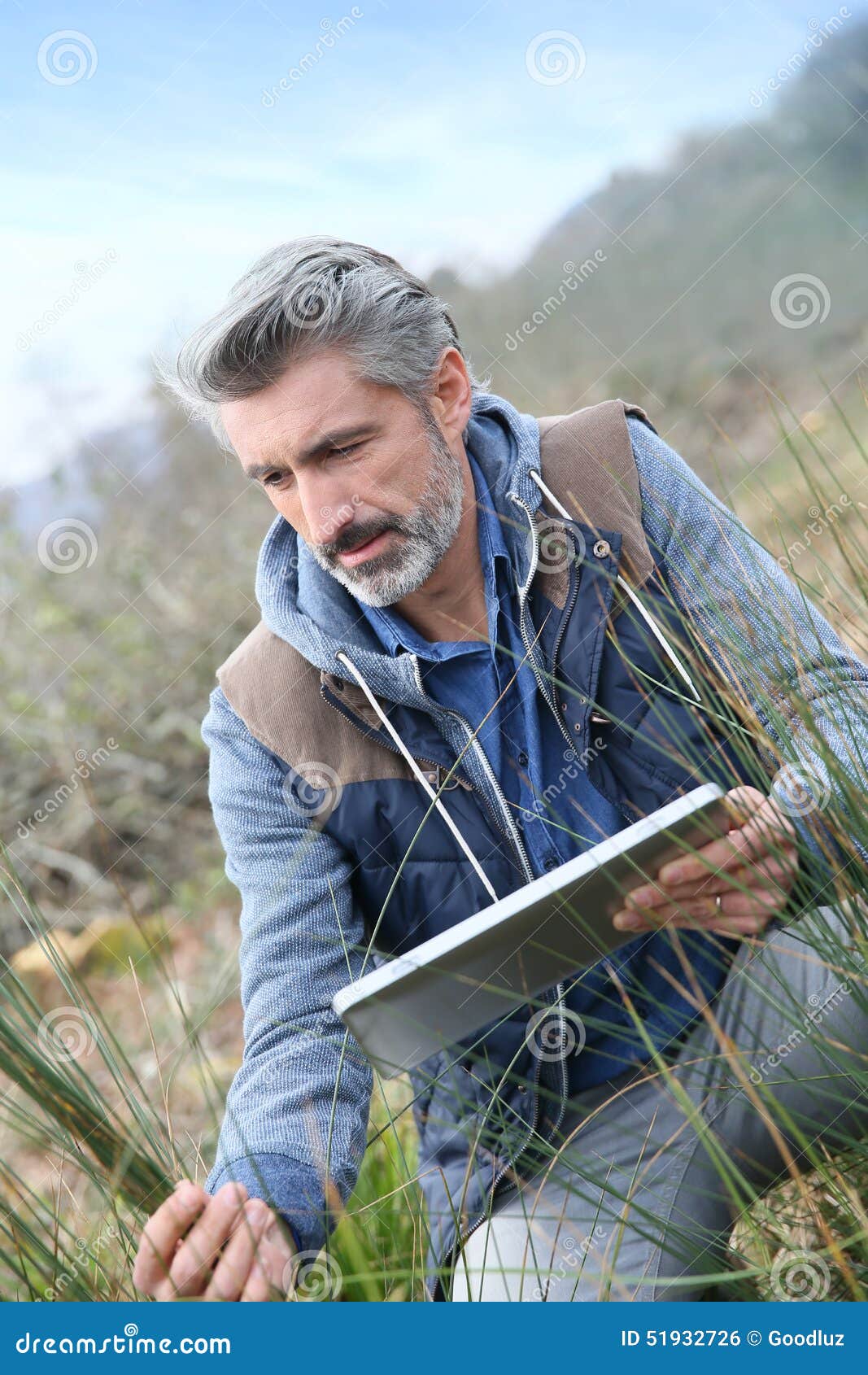 Agronomy Researcher Analysing Vegetation Stock Photos Free & Royalty