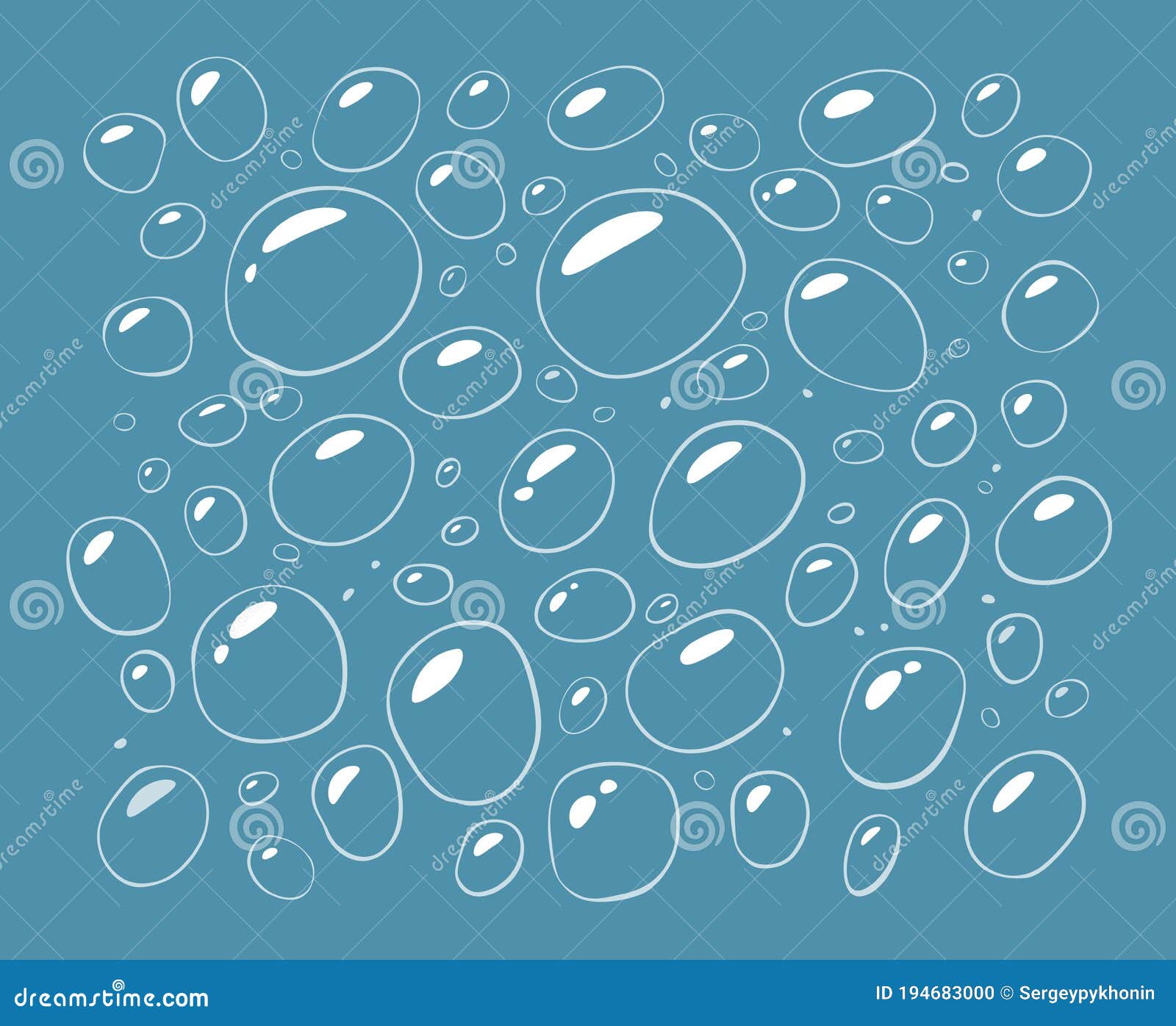 Agua Con Burbujas. Conjunto De Elementos Ilustración Vectorial De Dibujos  Animados Ilustración del Vector - Ilustración de vuelo, burbujas: 194683000