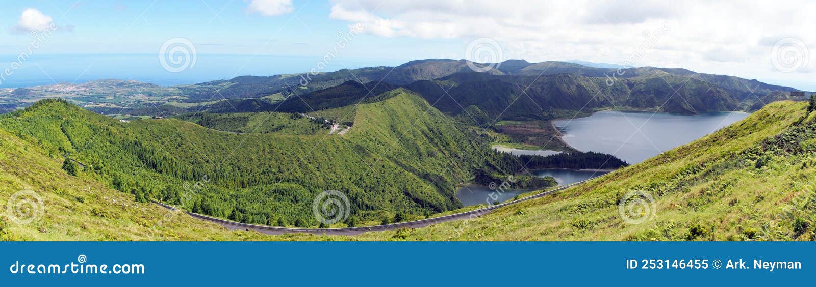 Lagoa do Fogo is a crater lake within the Agua de Pau Massif stratovolcano  in the center of the island of Sao Miguel in the Portuguese archipelago of  Stock Photo - Alamy
