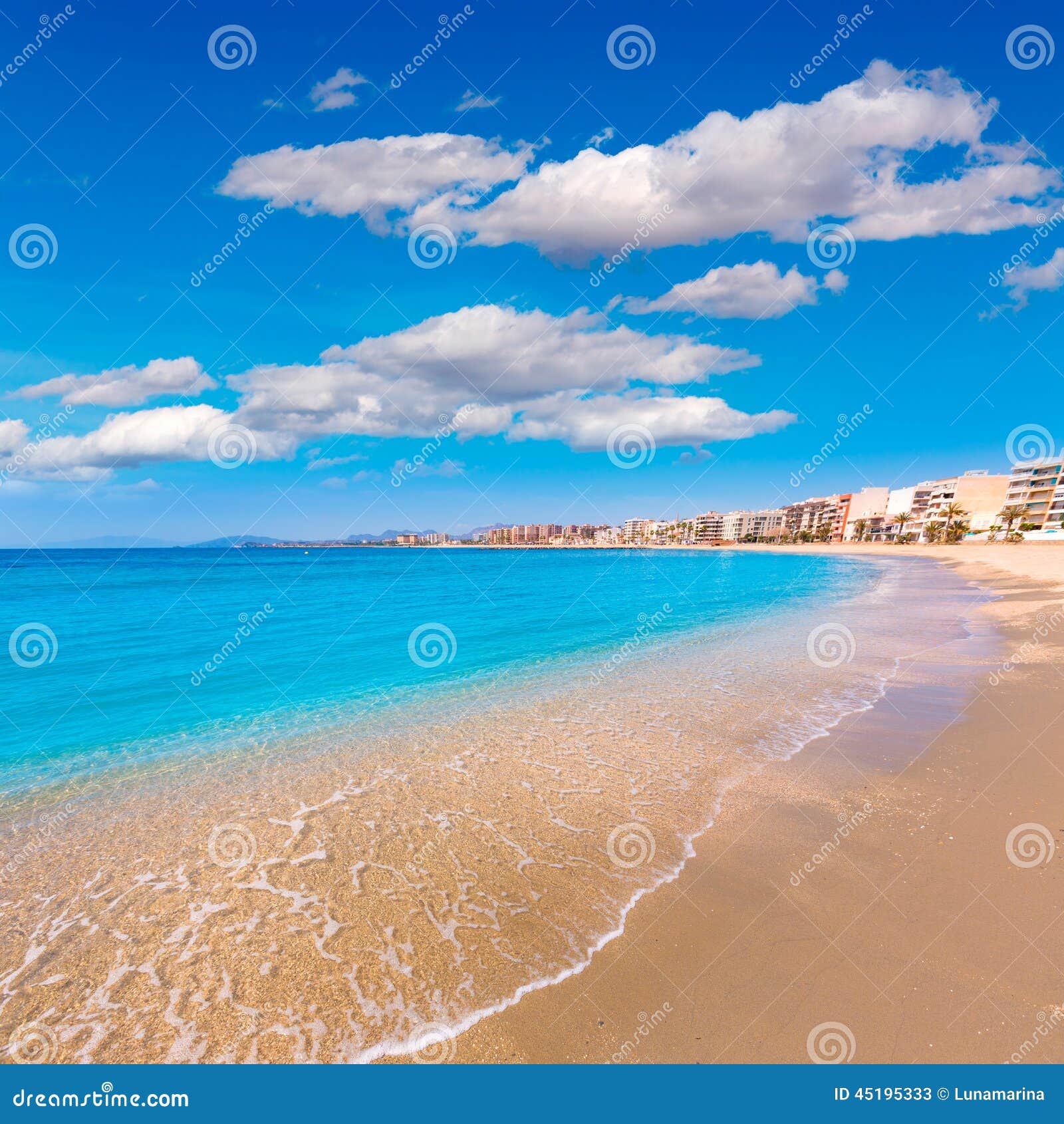 Aguilas Poniente Beach Murcia in Spain Stock Image - Image of costa ...