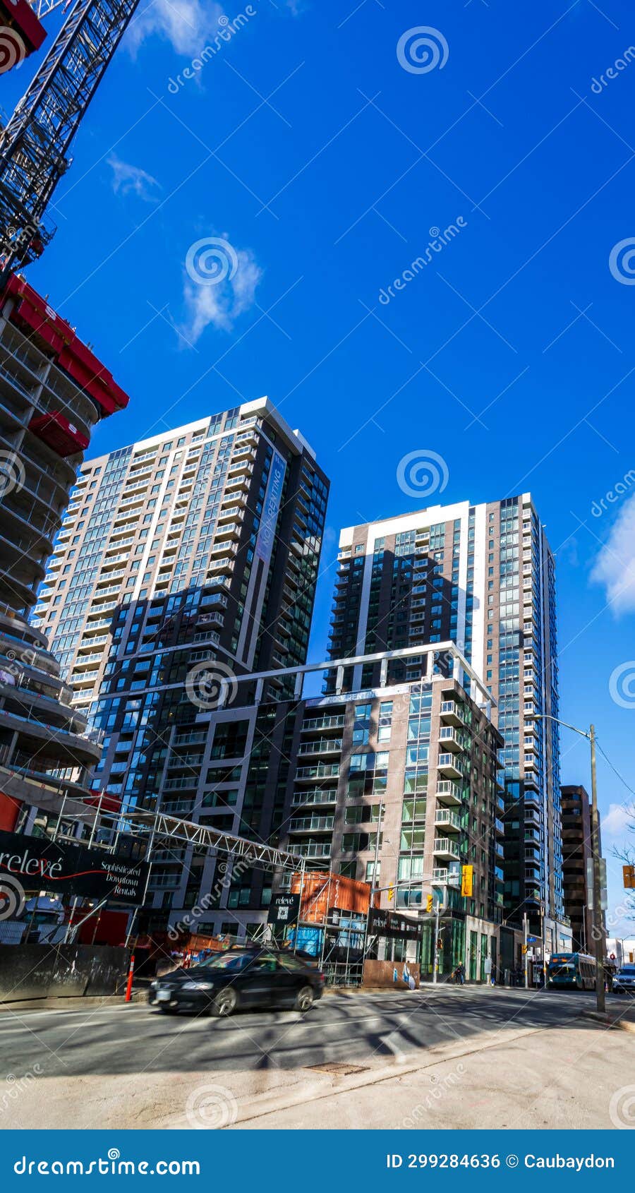 New High Rise Construction in Ottawa, Ontario. Stock Photo Image of