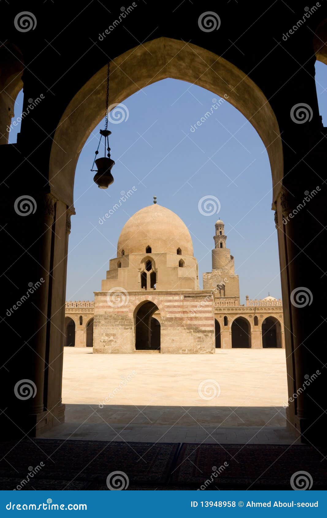 ahmed ibn tulun mosque in cairo, egypt