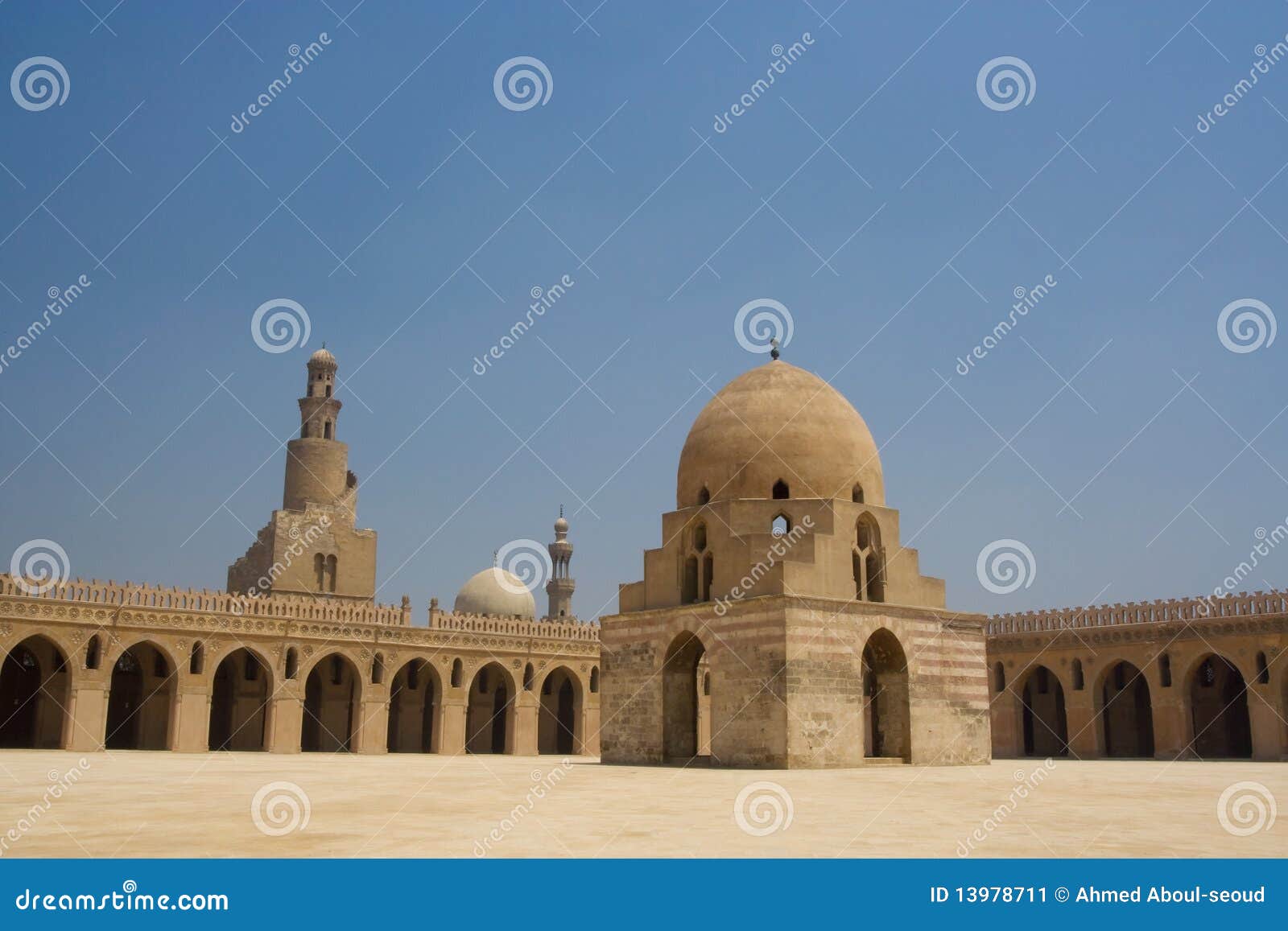 ahmed ibn tulun mosque in cairo, egypt