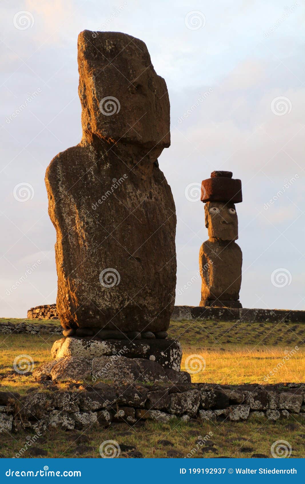 moai ahu ko te riku and moai ahu tahai on easter island