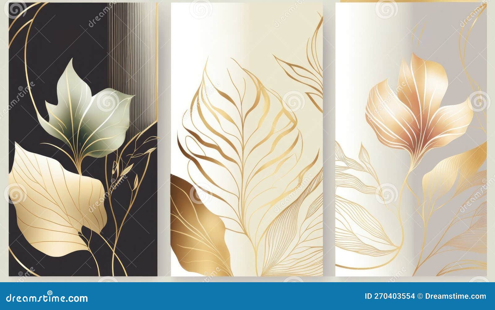 Botanical background with gold leaves on a white Vector Image