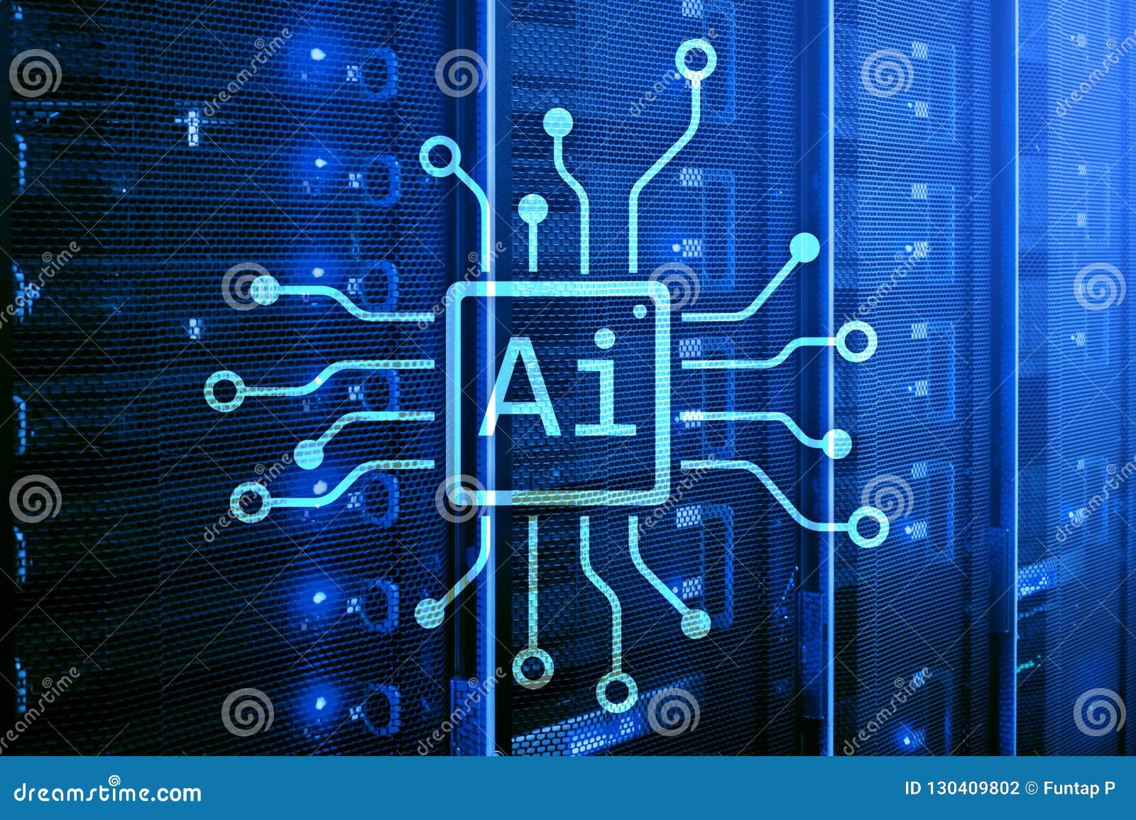 ai, artificial intelligence, automation and modern information technology concept on virtual screen