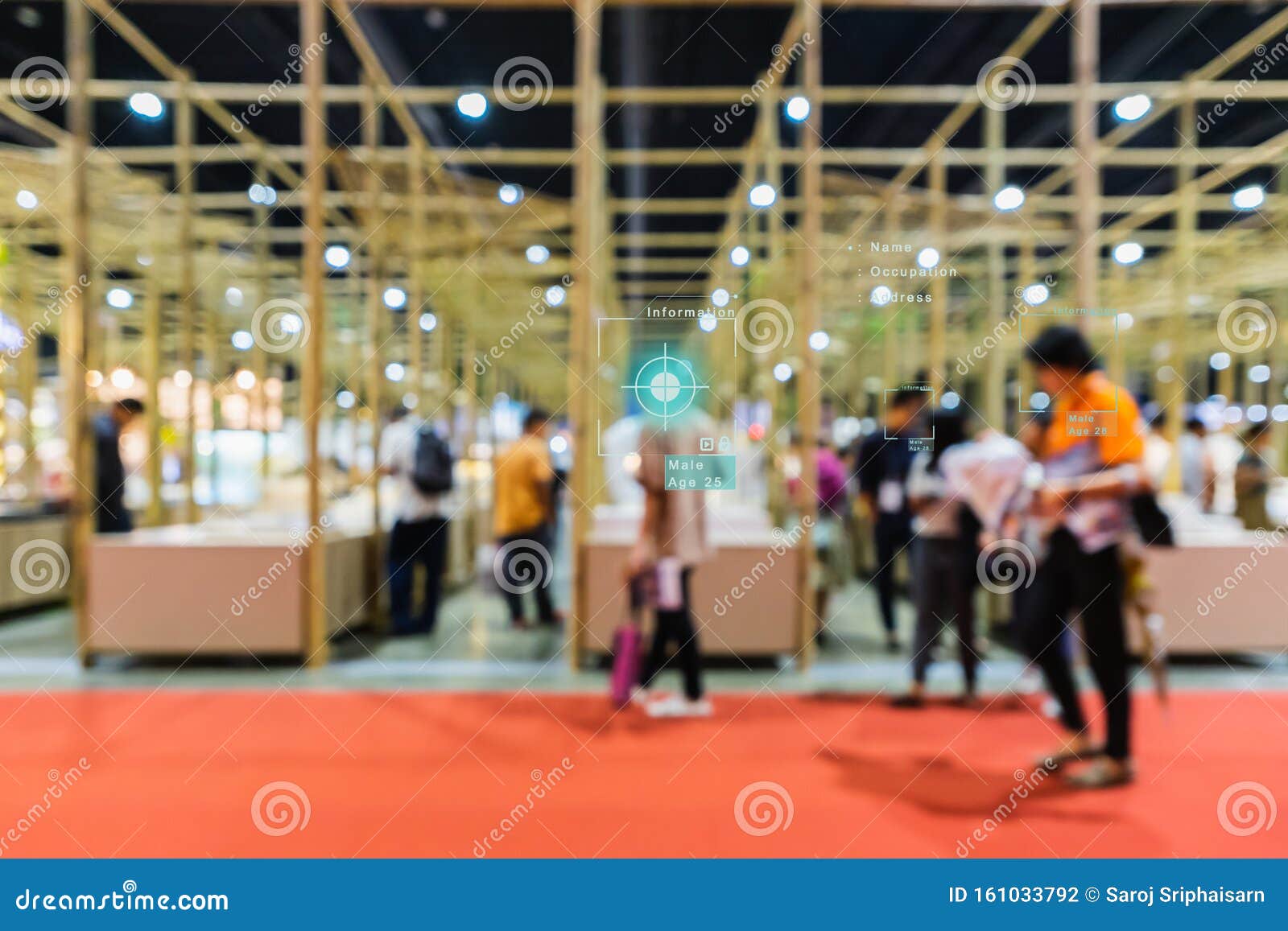 AI Artificial Intelligence and Face Recognition Concept Stock Photo
