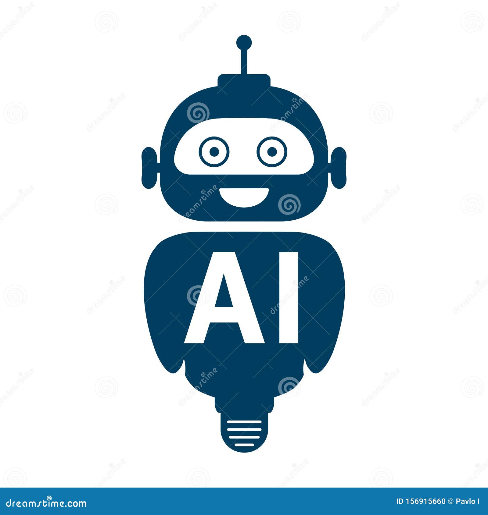 AI Artificial Intelligence Technology Cartoon Robot â€“ Vector Stock  Illustration - Illustration of cyborg, education: 156915660