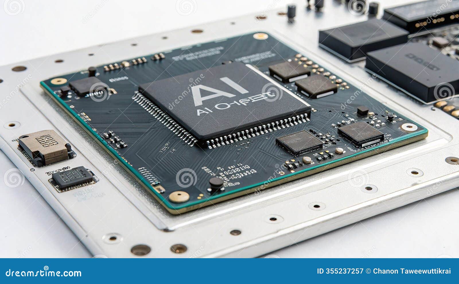 ai chipset - futuristic technology  - ai-generated 