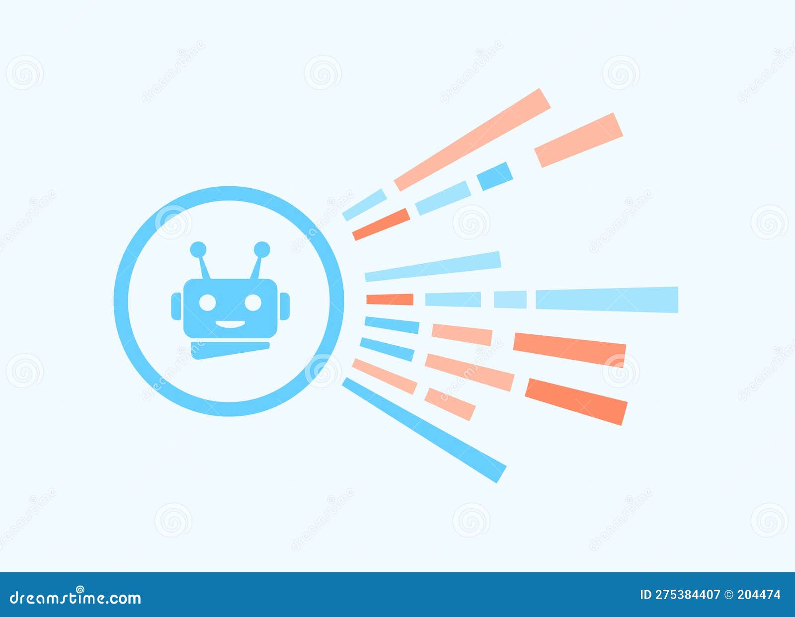 Chatbot coding linear icon vector illustration cartoondealer