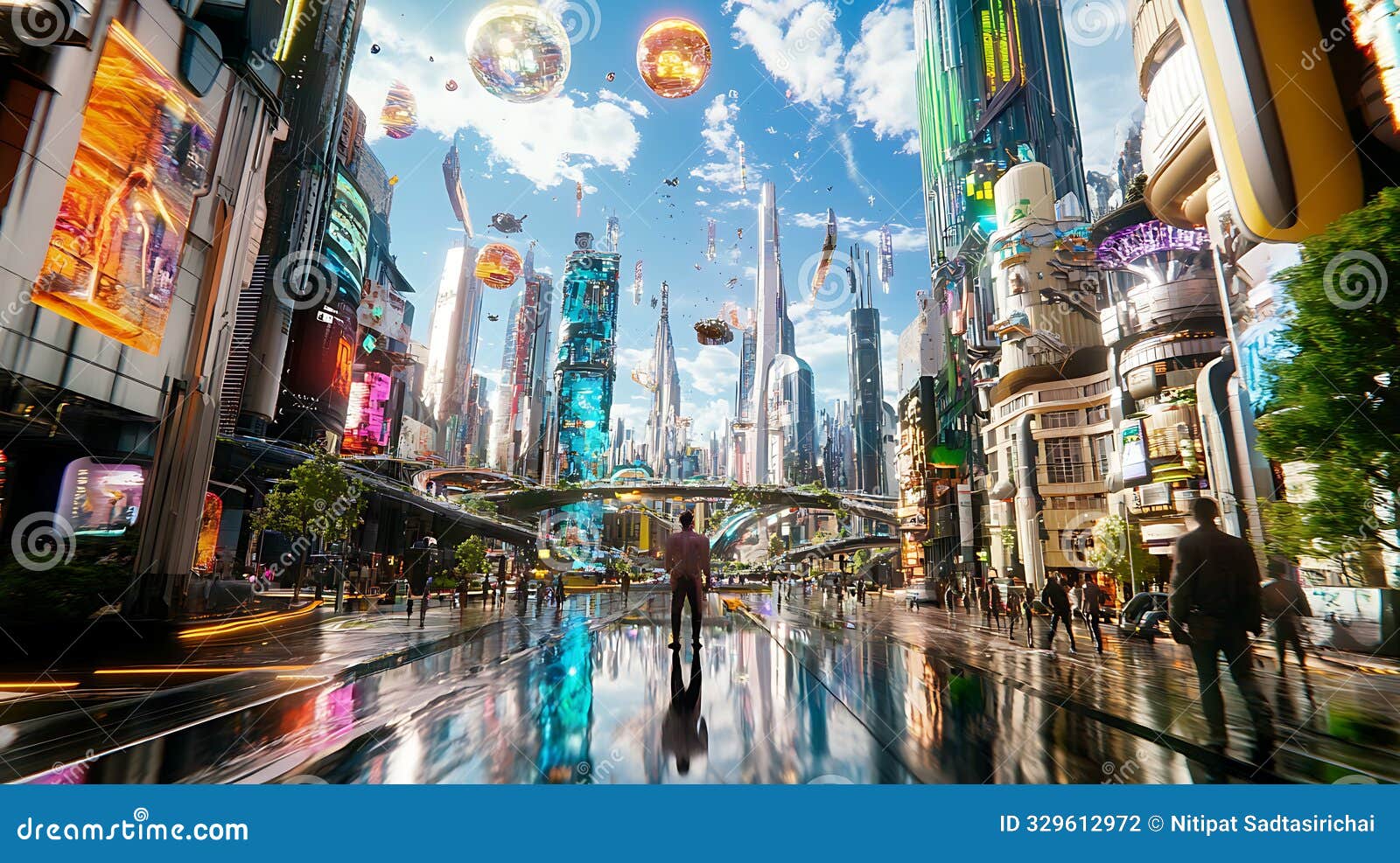 ai-driven society, futuristic city, advanced technology
