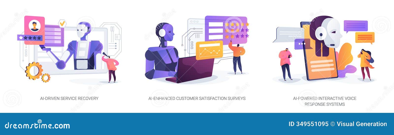 ai-enhanced customer service abstract concept  s.