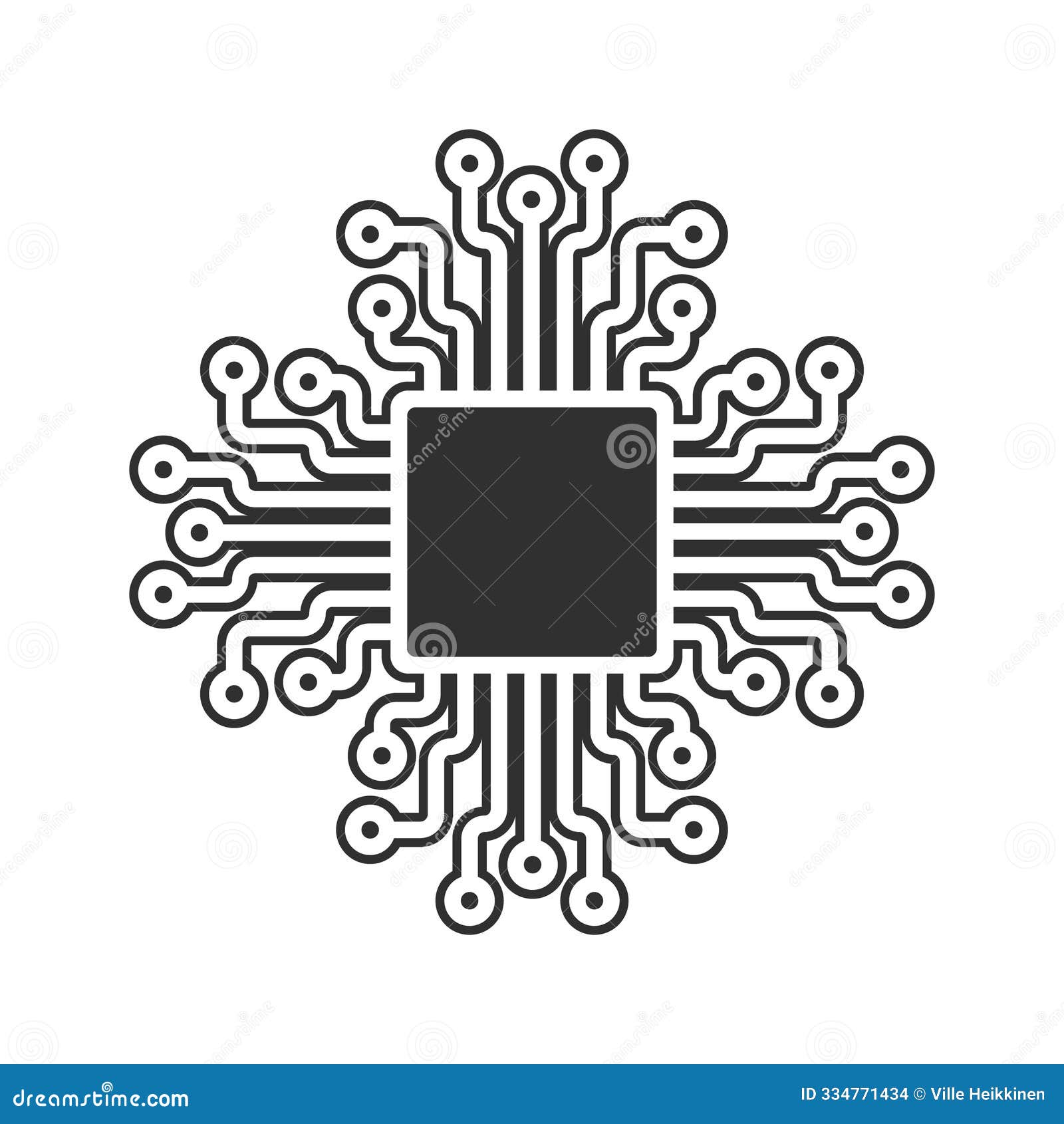 ai generate icon, machine learning micropchip , ml icon, artificial intelligence sign.   image.