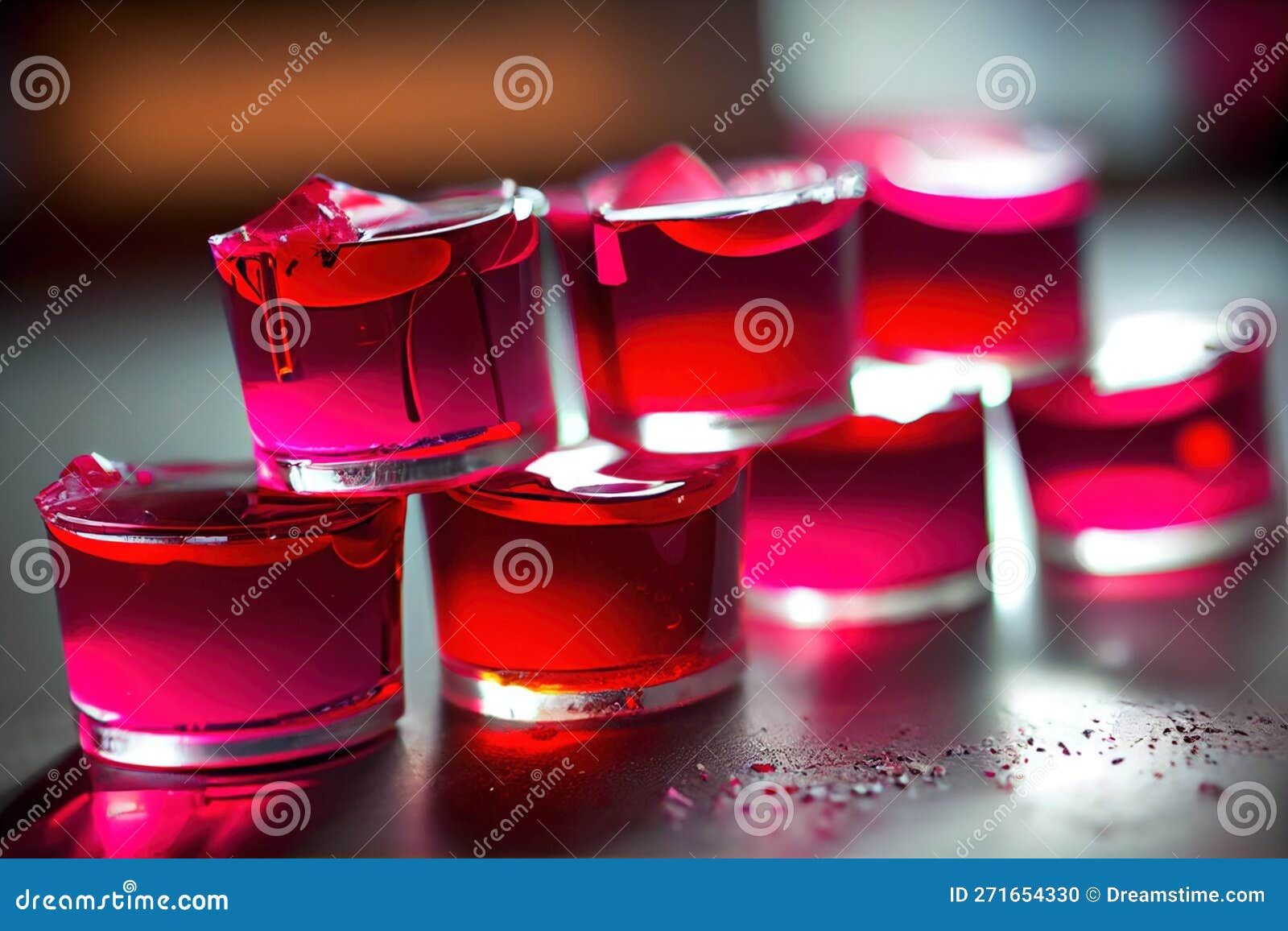 magenta-flavored jell-o shots, made with generative ai