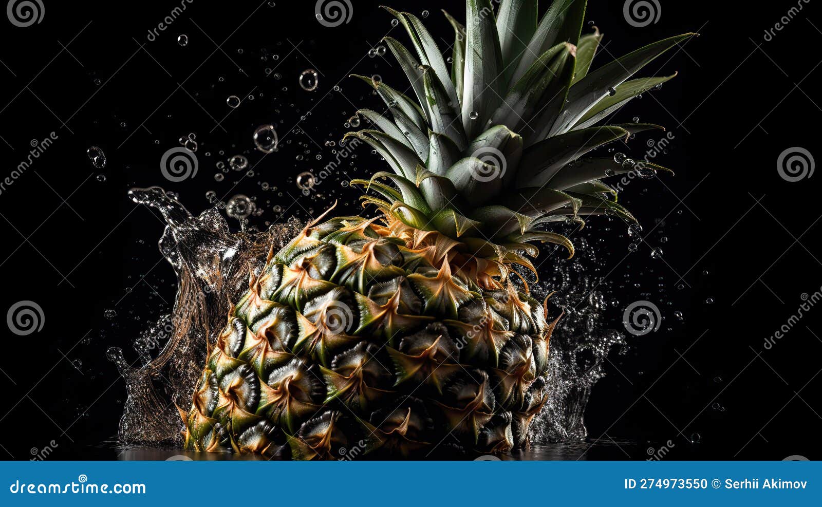 ai generated. generative ai. realistic pineapple set. can be used for decocation. monochrome 