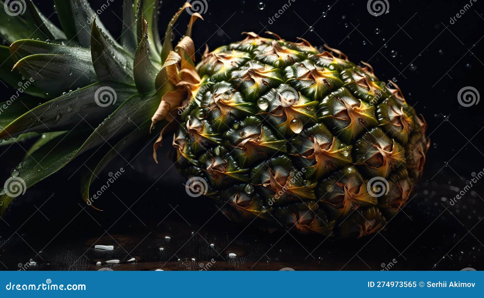 ai generated. generative ai. realistic pineapple set. can be used for decocation. monochrome 