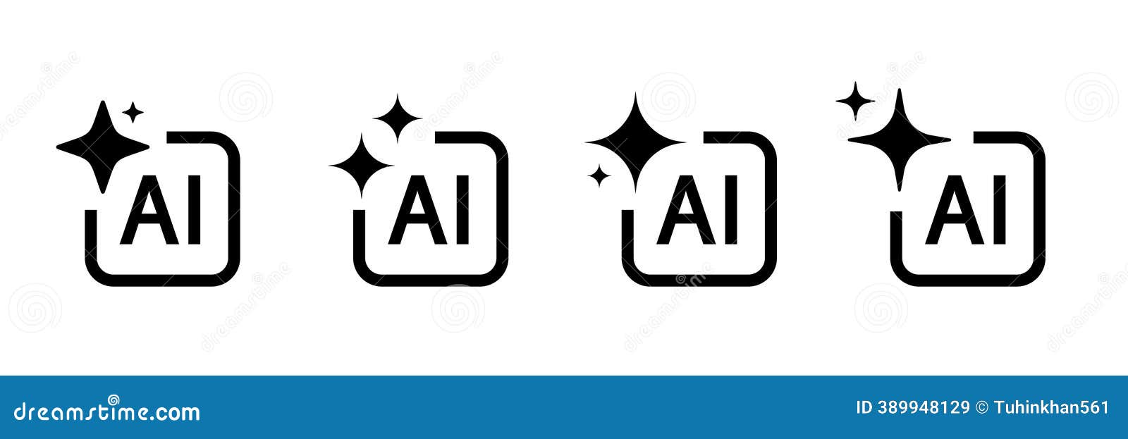 Ai Generated Icon. Ai Icon Set. AI Star and Square Icon. Artificial  Intelligence Logo with Star Symbol Stock Vector - Illustration of generate,  identity: 389948129